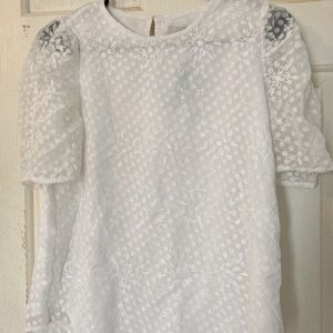 Pretty white Loft blouse